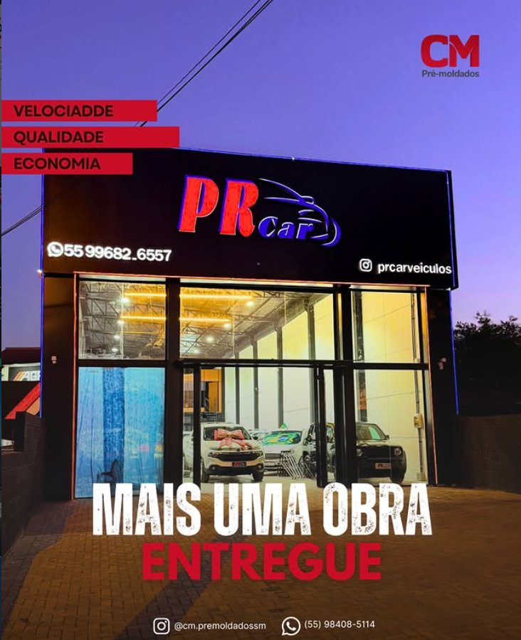 PR Car - obra entregue pela CM Pré-Moldados
